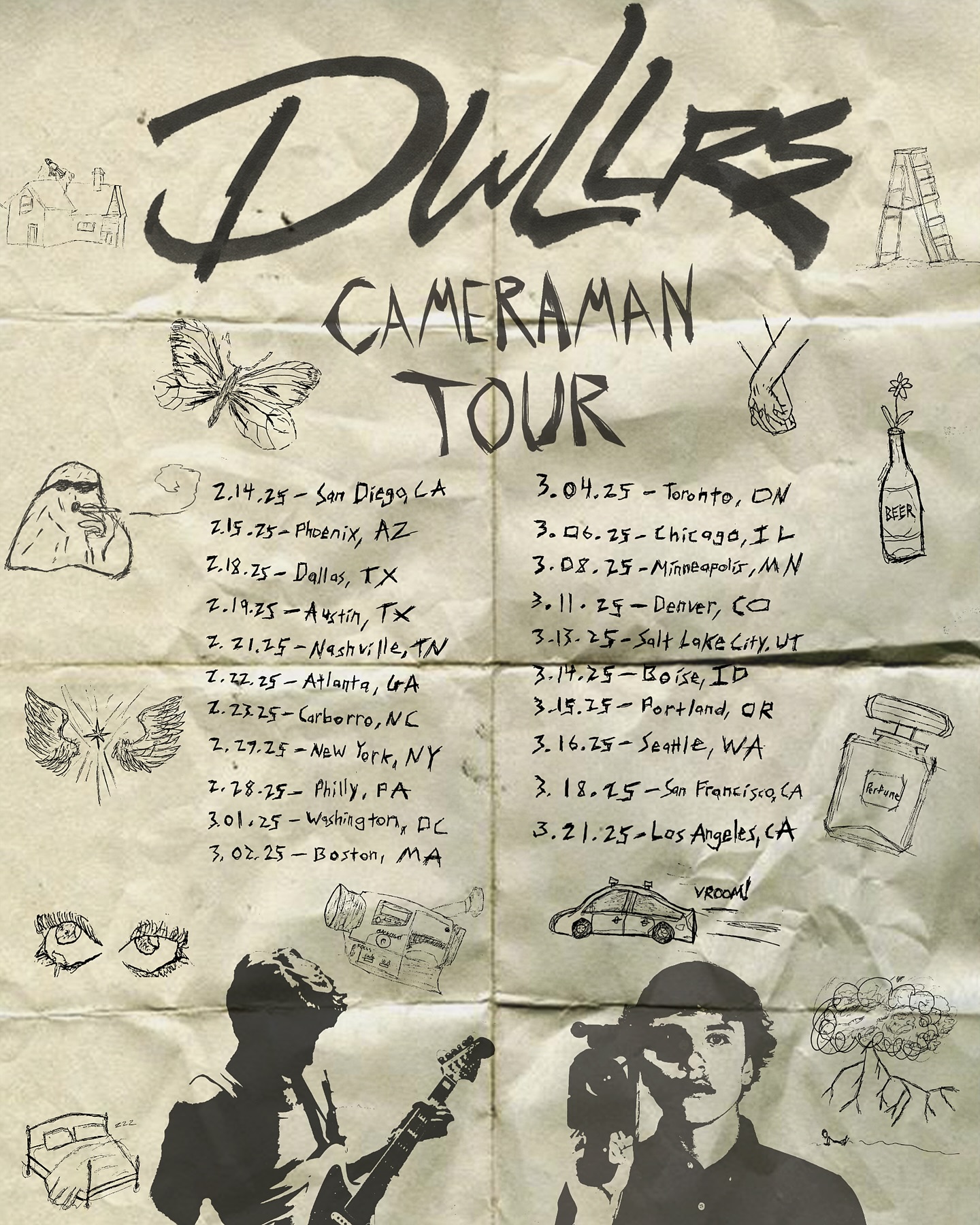 DWLLRS Cameraman Tour Poster 2025